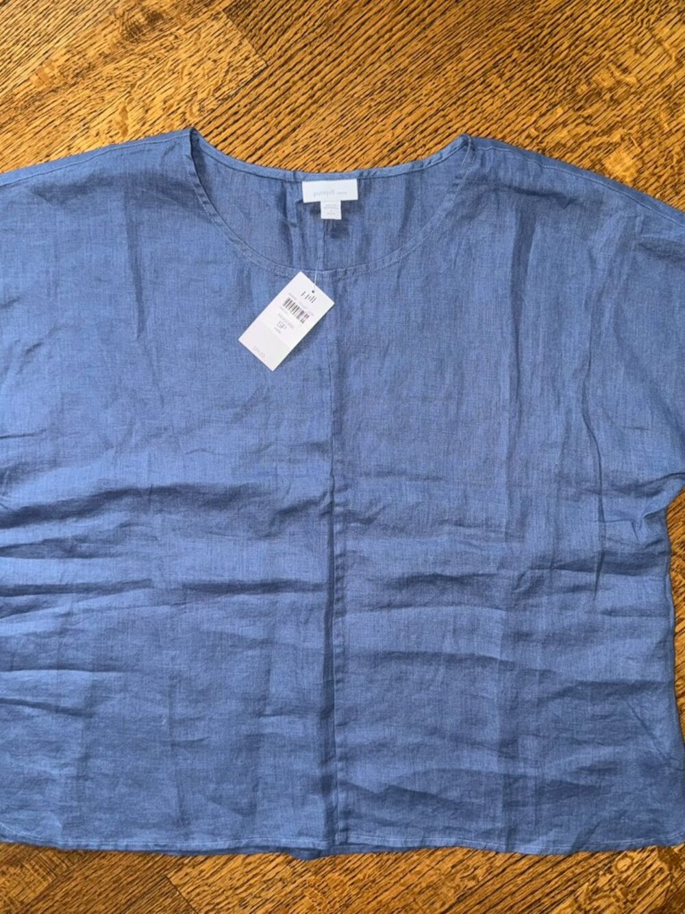 NWT Pure Jill Linen Dolman Center-Seam Top